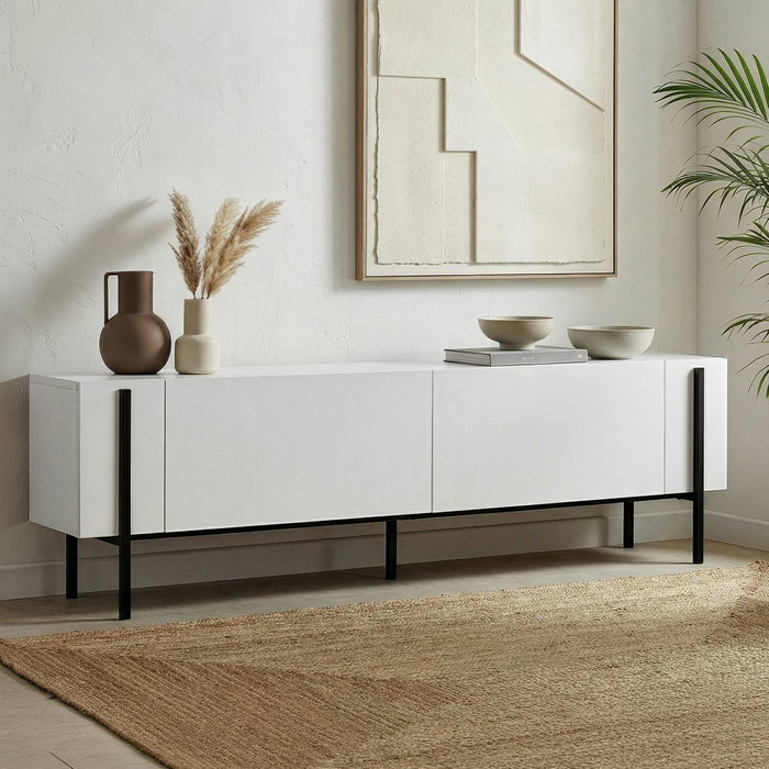 Nordure Nexus Mesa de TV Blanco y Negro
